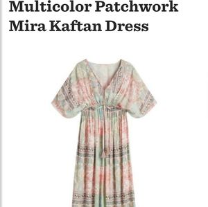World Market Multicolor Patchwork Mira Kaftan Dress